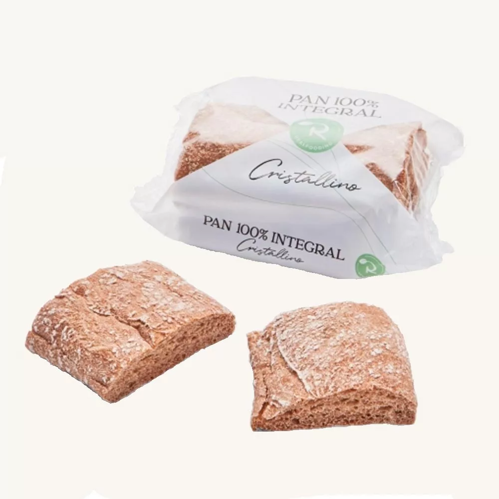Cristallino RealFooding Crystal bread 100% wholemeal (pan de cristal integral), 4 slices, 195g